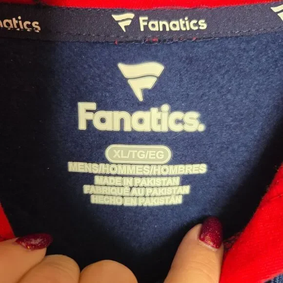 Fanatics Blue, Red and White New England Patriots Hoodie - Picture 3 of 7